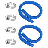 Maxbell 2Pcs Swimming Pool Replacement Hoses ground Blue Durable for 1,000 GPH