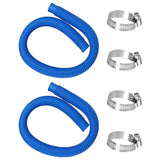 Maxbell 2Pcs Swimming Pool Replacement Hoses ground Blue Durable for 1,000 GPH