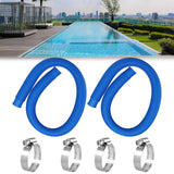 Maxbell 2Pcs Swimming Pool Replacement Hoses ground Blue Durable for 1,000 GPH