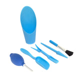 Maxbell 6Pcs Transplanting Tools Kit Lightweight Migration Tool for Fairy Garden Blue