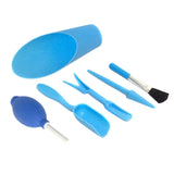 Maxbell 6Pcs Transplanting Tools Kit Lightweight Migration Tool for Fairy Garden Blue
