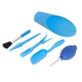 Maxbell 6Pcs Transplanting Tools Kit Lightweight Migration Tool for Fairy Garden Blue