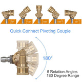 Maxbell Quick Installation High Pressure Car Washing with O Rings Rotation 1/4"