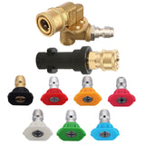Maxbell Adjustable Pressure Washing Adapter Kit Fittings Nozzle Tips for K2 K6 K4