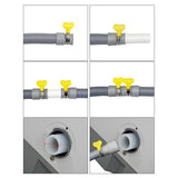 Maxbell Washing Machine Drain Hose Flexible Universal Fit Replacement Accessory 1.5m