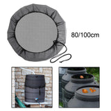 Maxbell Rain Barrel Net Cover Protector mesh Drawstring for Barrels Garden 80cm Black