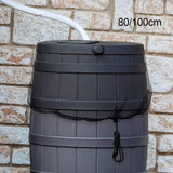Maxbell Rain Barrel Net Cover Protector mesh Drawstring for Barrels Garden 80cm Black
