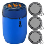Maxbell Rain Barrel Net Cover Protector mesh Drawstring for Barrels Garden 100cm Black