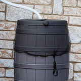 Maxbell Rain Barrel Net Cover Protector mesh Drawstring for Barrels Garden 100cm Black