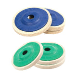 Maxbell 3Pcs Felt Wool Buffing Wheel Angel Grinder Polishing Disc Pad for Marble Green
