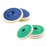 Maxbell 3Pcs Felt Wool Buffing Wheel Angel Grinder Polishing Disc Pad for Marble Green