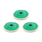 Maxbell 3Pcs Felt Wool Buffing Wheel Angel Grinder Polishing Disc Pad for Marble Green