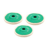 Maxbell 3Pcs Felt Wool Buffing Wheel Angel Grinder Polishing Disc Pad for Marble Green