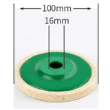 Maxbell 3Pcs Felt Wool Buffing Wheel Angel Grinder Polishing Disc Pad for Marble Green