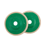 Maxbell 3Pcs Felt Wool Buffing Wheel Angel Grinder Polishing Disc Pad for Marble Green