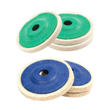 Maxbell 3Pcs Felt Wool Buffing Wheel Angel Grinder Polishing Disc Pad for Marble Green