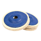 Maxbell 3Pcs Felt Wool Buffing Wheel Angel Grinder Polishing Disc Pad for Marble Blue