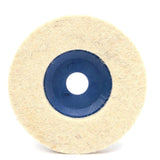 Maxbell 3Pcs Felt Wool Buffing Wheel Angel Grinder Polishing Disc Pad for Marble Blue