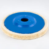 Maxbell 3Pcs Felt Wool Buffing Wheel Angel Grinder Polishing Disc Pad for Marble Blue