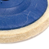 Maxbell 3Pcs Felt Wool Buffing Wheel Angel Grinder Polishing Disc Pad for Marble Blue