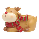 Maxbell Resin Garden Flower Pots Christmas Flower Vase Ornament for Tabletop Reindeer
