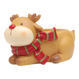 Maxbell Resin Garden Flower Pots Christmas Flower Vase Ornament for Tabletop Reindeer