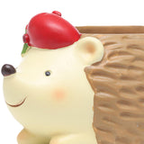 Maxbell Resin Garden Flower Pots Christmas Flower Vase Ornament for Tabletop Hedgehog