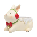 Maxbell Resin Garden Flower Pots Christmas Flower Vase Ornament for Tabletop Bunny