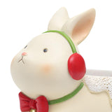 Maxbell Resin Garden Flower Pots Christmas Flower Vase Ornament for Tabletop Bunny