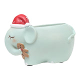Maxbell Resin Garden Flower Pots Christmas Flower Vase Ornament for Tabletop Elephant