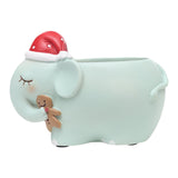 Maxbell Resin Garden Flower Pots Christmas Flower Vase Ornament for Tabletop Elephant