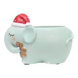 Maxbell Resin Garden Flower Pots Christmas Flower Vase Ornament for Tabletop Elephant