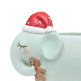 Maxbell Resin Garden Flower Pots Christmas Flower Vase Ornament for Tabletop Elephant