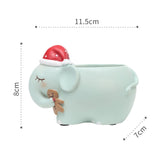 Maxbell Resin Garden Flower Pots Christmas Flower Vase Ornament for Tabletop Elephant