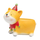Maxbell Resin Garden Flower Pots Christmas Flower Vase Ornament for Tabletop Dog