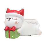 Maxbell Resin Garden Flower Pots Christmas Flower Vase Ornament for Tabletop Cat