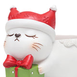 Maxbell Resin Garden Flower Pots Christmas Flower Vase Ornament for Tabletop Cat