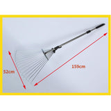 Maxbell Scalable Garden Rake Telescopic Adjustable for Lawn Grass Removal Gardening
