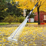 Maxbell Scalable Garden Rake Telescopic Adjustable for Lawn Grass Removal Gardening