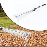 Maxbell Scalable Garden Rake Telescopic Adjustable for Lawn Grass Removal Gardening