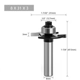 Maxbell 8mm Shank Groove Router Bit T Shape for Plywood Compact Panel Particle Board 3mm