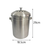 Maxbell Recycle Bin Garbage Can Round Stainless Steel for Picnic Camping
