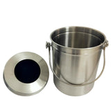 Maxbell Recycle Bin Garbage Can Round Stainless Steel for Picnic Camping