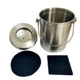 Maxbell Recycle Bin Garbage Can Round Stainless Steel for Picnic Camping
