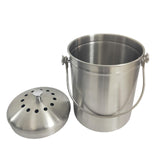 Maxbell Recycle Bin Garbage Can Round Stainless Steel for Picnic Camping