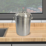 Maxbell Recycle Bin Garbage Can Round Stainless Steel for Picnic Camping