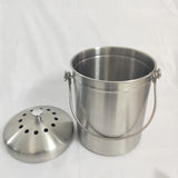 Maxbell Recycle Bin Garbage Can Round Stainless Steel for Picnic Camping