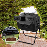 Maxbell Tumbling Compost Tumbler Fast Working 160L Waste Bins for Garden Outdoor