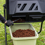 Maxbell Tumbling Compost Tumbler Fast Working 160L Waste Bins for Garden Outdoor