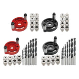 Maxbell Self Centering Doweling Tool Sleeve Tool Durable for Woodworking Joinery Drill sleeve red